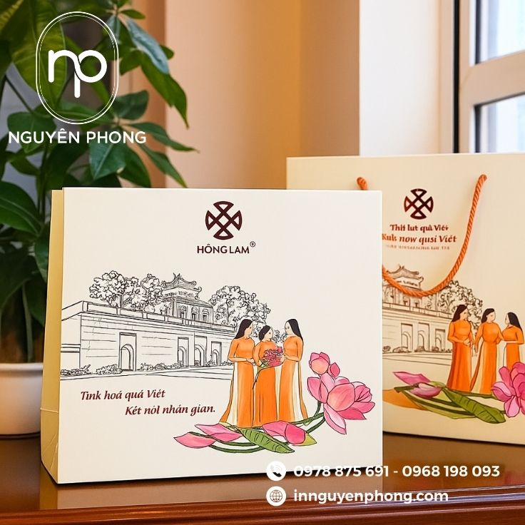 Mẫu túi giấy đựng ô mai truyền thống 